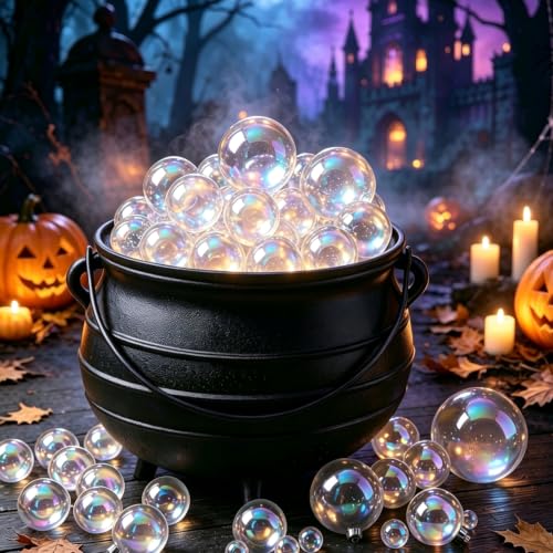 48PCS Iridescent Clear Plastic Ornament Balls for DIY Holiday & Party Decor