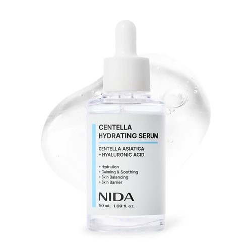 NIDA Centella Hydrating Serum | Centella Asiatica, Hyaluronic Acid | Hydration, Calming & Soothing, Skin Balancing, Skin Barrier | 1.69 fl. oz., 50ml (Updated)