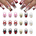 Halloween Nail Art Rhinestones 3D Spider Charms - Manicure Decorations Set