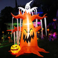 10 FT Halloween Inflatable Dead Tree with Ghost and Pumpkin Outdoor Decor