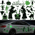 Glow in The Dark Halloween Car Magnet Set - 16 Decorative Magnetic Decals