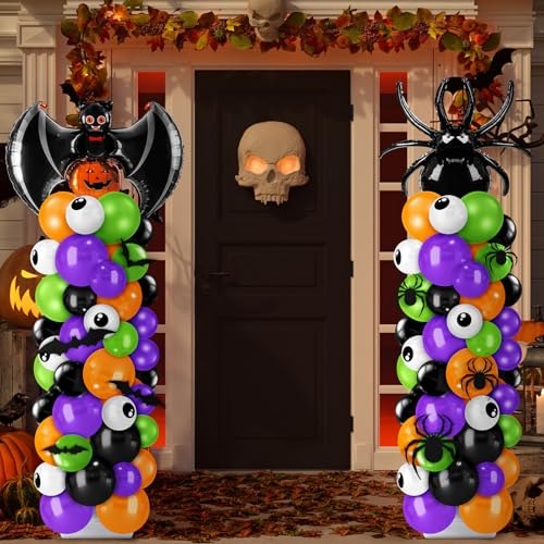 Halloween Balloon Column Kit with Bat and Spider Variations - Party Decorations