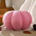 Pink Halloween Pumpkin Throw Pillow - 6x12 Inches Teddy Fleece Accent Cushion - Pack of 1