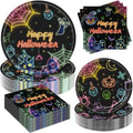 Halloween Paper Plates and Napkins Party Supplies Set - Serves 60