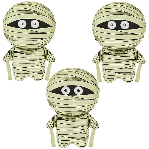 Halloween Mummy Foil Balloons - 3 Pack Party Decorations, Mummy Theme
