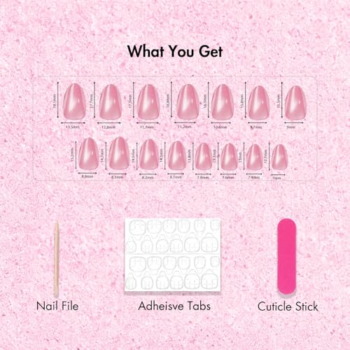 Cat Eye Press-On Nails Short Oval - Black Purple Glitter Chrome Finish, 30 Pcs, Reusable
