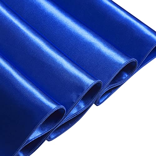 Royal Blue Satin Rectangle Table Cover 60 x 120 Inches - Elegant Party Decor