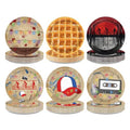 Retro Strange Features Plates - 60Pcs Spooky Rustic Alphabet 9 Inch Paper Plates
