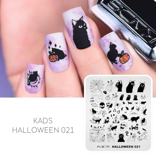 Nail Art Stamping Plates Halloween Pumpkin Skull Ghost Design - Variation 021