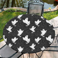 Halloween Pattern Waterproof Round Fitted Tablecloth 36" with Elastic Edge