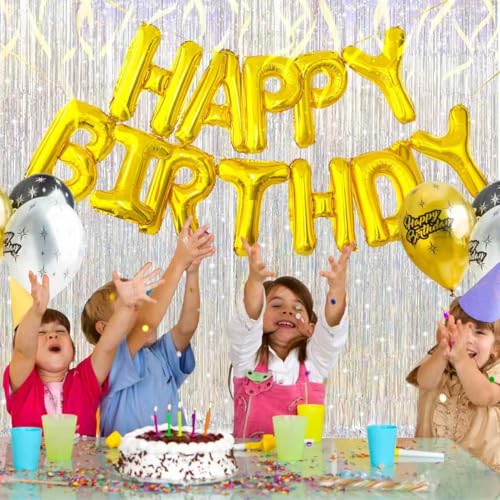 Shiny Silver Fringe Backdrop Party Decorations - Photo Booth Streamer, Bachelorette & Birthday