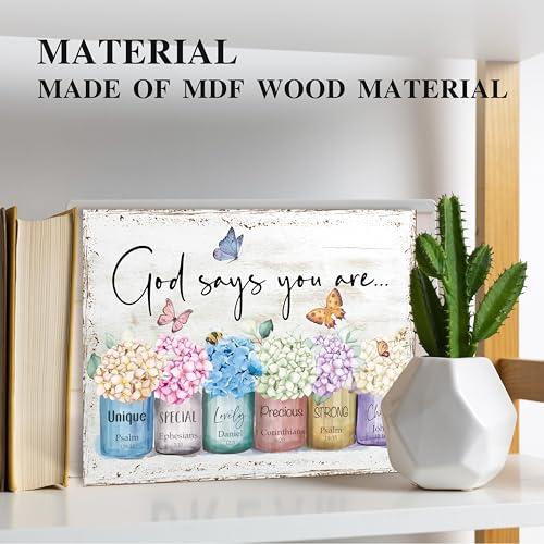 God Says You Are Christian Wall Art for Christmas Decorations Indoor - Variation of THIS Listing