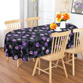 Halloween Skull Tablecloth 60x84 Inch Oval Waterproof Gothic Decor - Variation 05