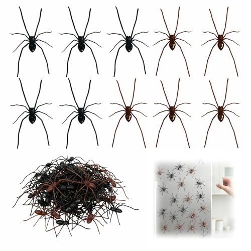 3D Fake Spider Magnets Set - Realistic Brown and Black Refrigerator Decor