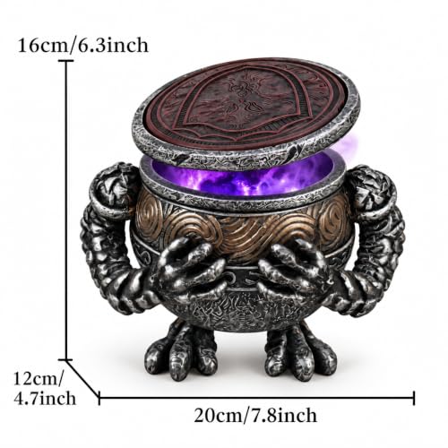 Resin Magic Pot Lamp Statue - Game Themed Table Decor for Collectors & Fans