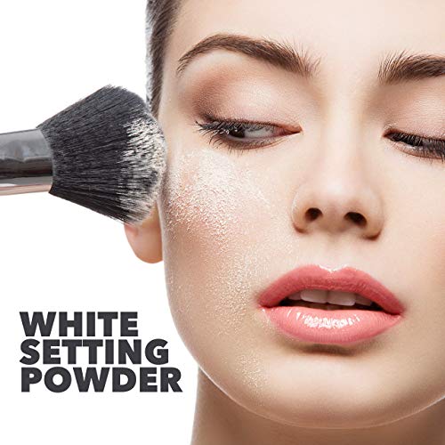 White Face Powder Makeup - Matte Finish, Buildable Coverage, Travel Compact