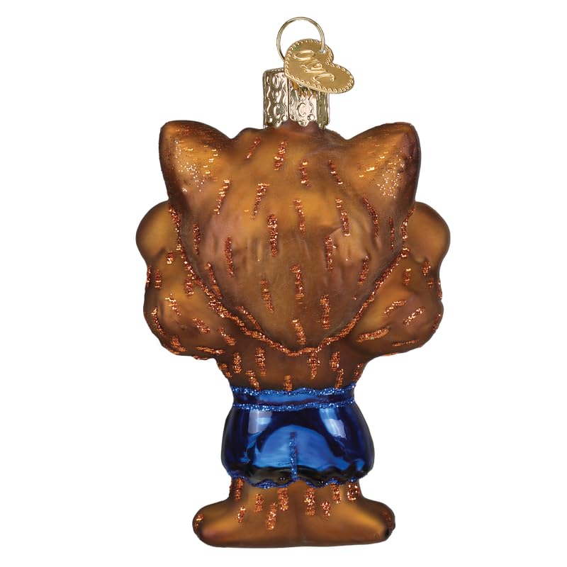 Halloween Werewolf Glass Ornament for Christmas Tree - Handcrafted Holiday Decoration