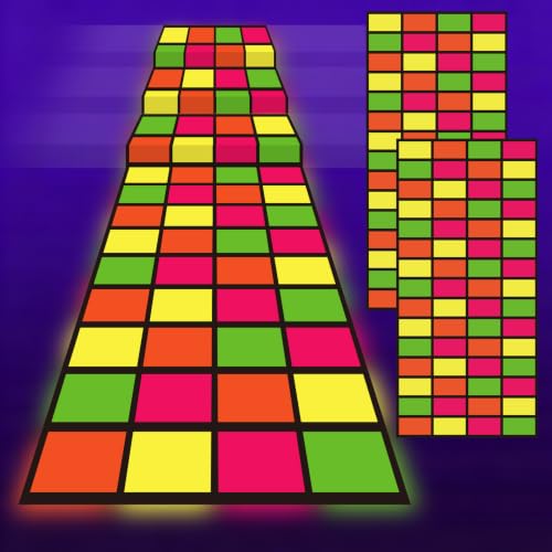 Disposable Neon Glow-in-The-Dark Dance Floor Runners - 3 Pack