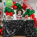 102x50 Inch Black Sequin Tablecloth for Party & Holiday Celebrations