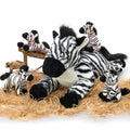Large 25-Inch Zebra Stuffed Animal Set with Baby Zebras for Kids Boys Girls - Plush Pillow Toy
