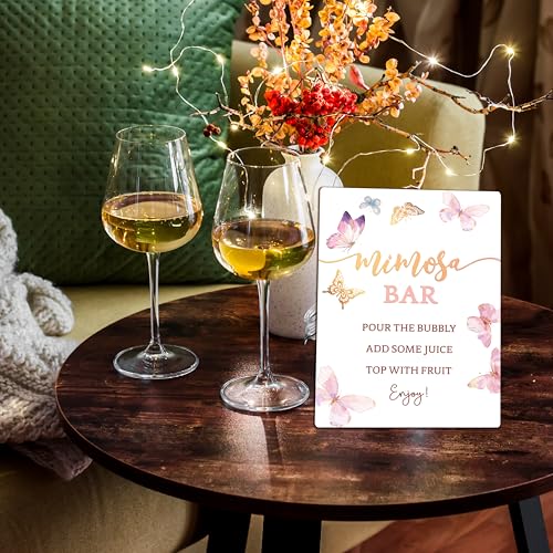 Mimosa Bar Sign with Stand - Gold Foil Wedding & Party Decor