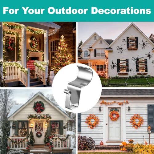 HUXOR Vinyl Siding Hooks 10 Pack No-Hole Outdoor Wall Hangers