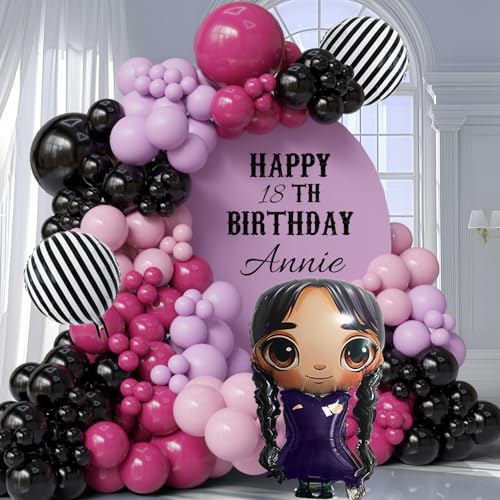 Pink Gothic Balloon Arch Kit - 148pcs Dark & Bright Party Balloons for Halloween & Birthday Decorations