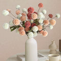 Artificial Mum Flowers with Long Stems - Pink Mixed 10 Pcs Faux Floral Arrangement for Home Decor