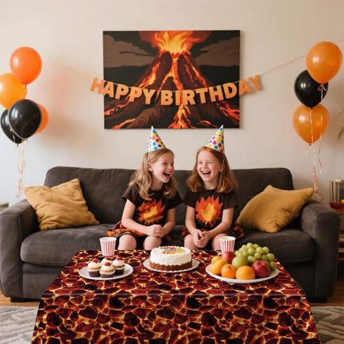 6 Pack Lava Tablecloth for Halloween & Party Decor - 51 x 86 Inches - Variation 6