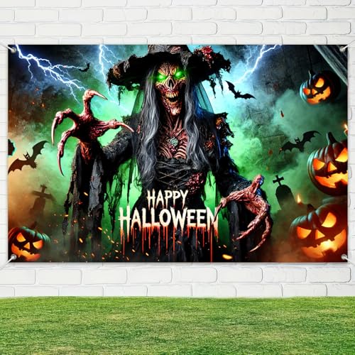 Halloween Party Backdrop Graveyard Scene 71x43 Inch Haunted Decor