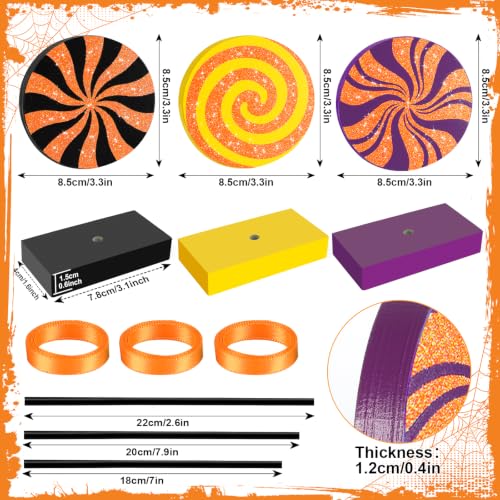 Halloween Wooden Candy Sign Set - Shiny H.Shiny Variation, 3 Pieces
