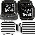 Halloween Paper Plates and Napkins Set Trick or Treat - 36 Count