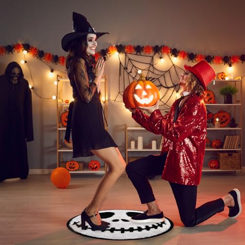 Halloween Creepy Nightmare Round Bath Rug 2ft Non-Slip Bathroom Mat