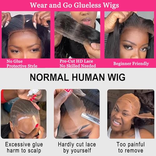 Caijuxing Bob Wig Human Hair 4x4 Straight Hd Lace Front Wigs with Baby Hair 180% Density Glueless Wigs Human Hair Pre Plucked Short Bob Wigs for Women (12 Inch)