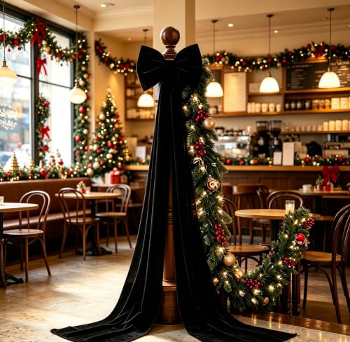 Halloween Decorations Big Black Bow - Christmas Tree Topper