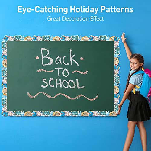 Holiday Bulletin Board Borders - 12 Rolls, Seasonal Classroom Decorations, 394 Feet