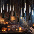Halloween Flameless Floating Candles Set with Wand Remote & Witch Hats