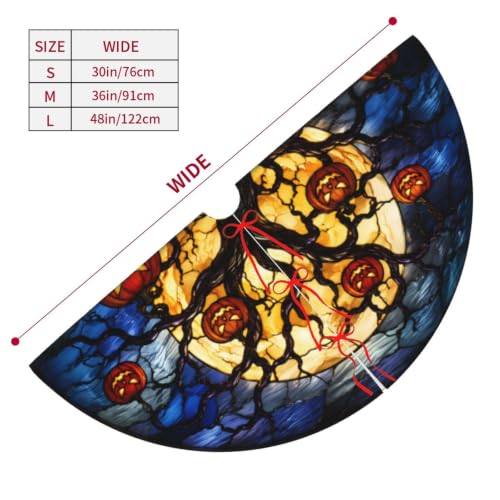 36-Inch Halloween Pumpkin Tree Skirt Fall Decor Carpet Mat for Xmas & Party