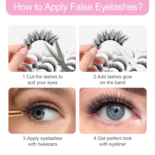 False Eyelashes 48 Pairs Wispy 3D Faux Mink Lashes - ZSN-036 (10-18mm)