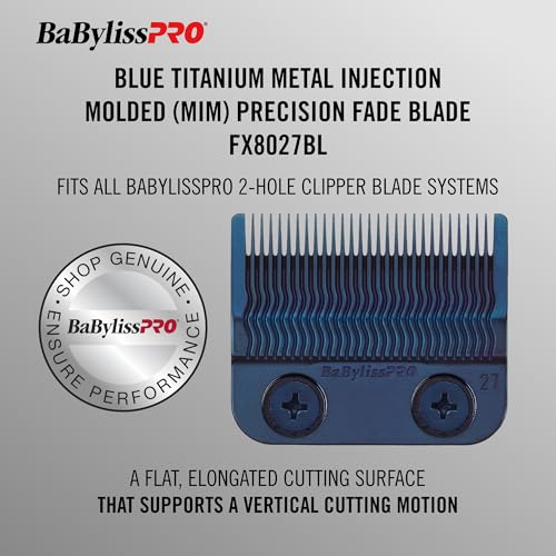 BaBylissPRO Blue Titanium Precision Fade Fine Detailing Blade MIM Process