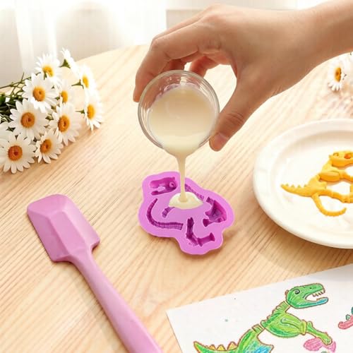 Dinosaurs Silicone Candy Molds Set of 2 for Chocolate & DIY Crafts