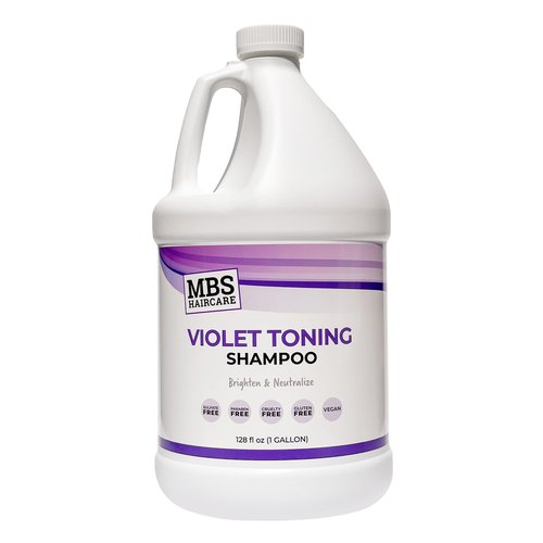 MBS Haircare Violet Toning Shampoo, Gallon - (1 Gal) (Sulfate Free, Paraben Free, Color Safe, Vegan)