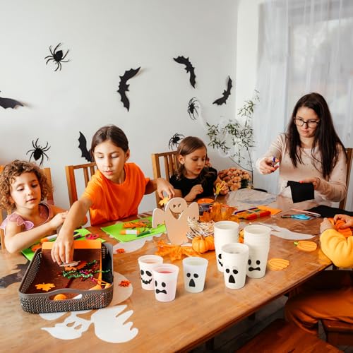 Halloween Ghost Disposable Plastic Cups 16oz - 48 Pack for Parties