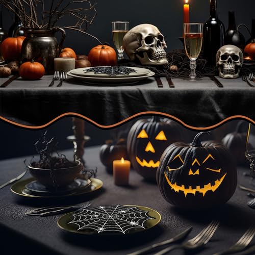 Halloween Paper Napkins 13x13 Inch 120 Pack Spooky Party Disposable Tableware