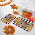 Fall Sunflower Bathroom Rug Mat Set of 2 - Microfiber Memory Foam Non-Slip 16x24 & 20x32 Inches