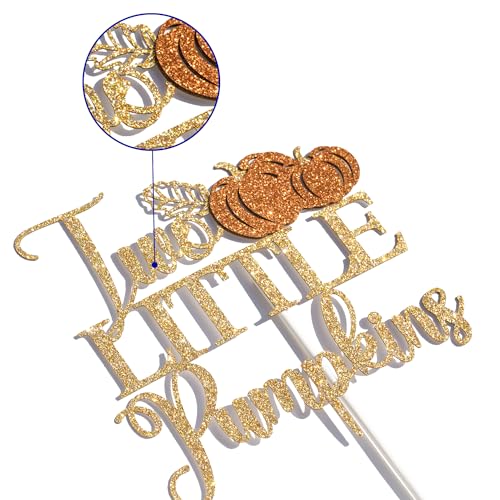 Twins Baby Shower Cake Topper - Little Pumpkin Decor for Birthday & Fall Party