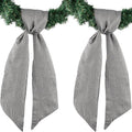Black White Gingham Wreath Sash - 2 Pack Modern Door Decoration 5.12" x 54.33"
