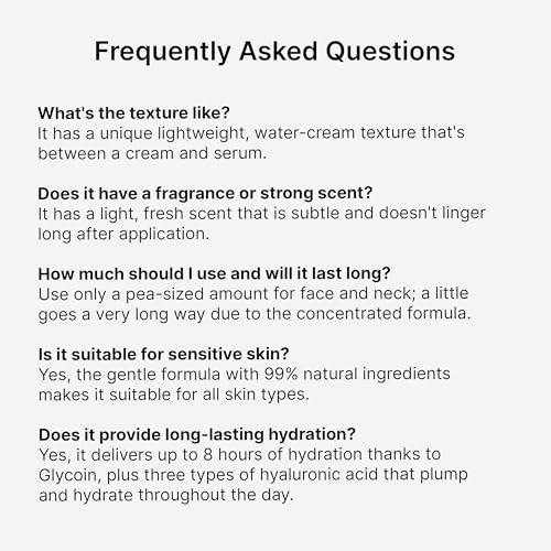 Trilogy Hyaluronic Acid+ Water Cream Lightweight Hydration with Ceramides and Glycoin 1.69 fl oz