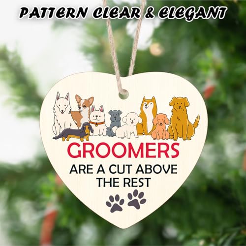 Dog Groomer Appreciation Wooden Christmas Ornament - Pet Grooming Gift