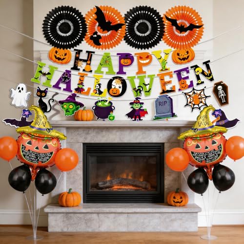 Halloween Decorations Set - 23 Pack Spooky Party Decor for Fall Festivities